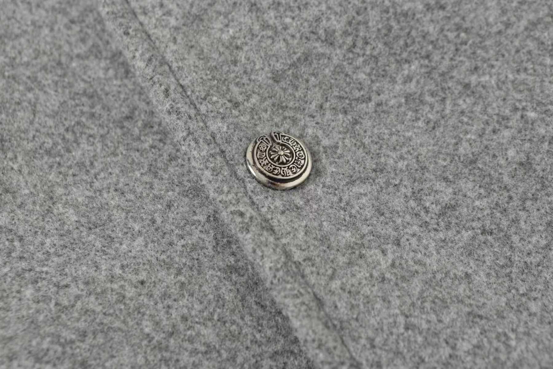 【Chrome Hearts】クロムハーツ マルチクロス グレー×ブラック バーシティジャケット