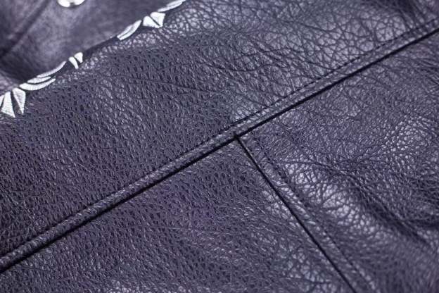 【Chrome Hearts】クロムハーツ フルール・ド・リス パッチ バーシティジャケット - グレー タイダイ アウター