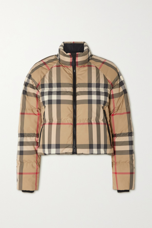 【BURBERRY】デタッチャブルフード チェック パファージャケット ダウンジャケット