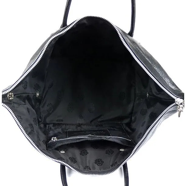 CHROME HEARTS クロムハーツ モニカ ハンドバッグ BSフレア レザー メンズ シルバー