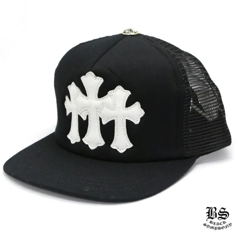 Chrome Heartsクロムハーツ 3セメタリーキャップ ブラック 帽子Chrome Hearts