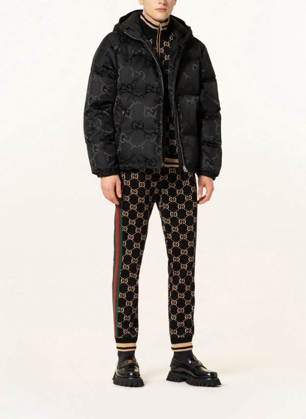 ★GUCCI★ GGジャカード フーデッド ダウンジャケット