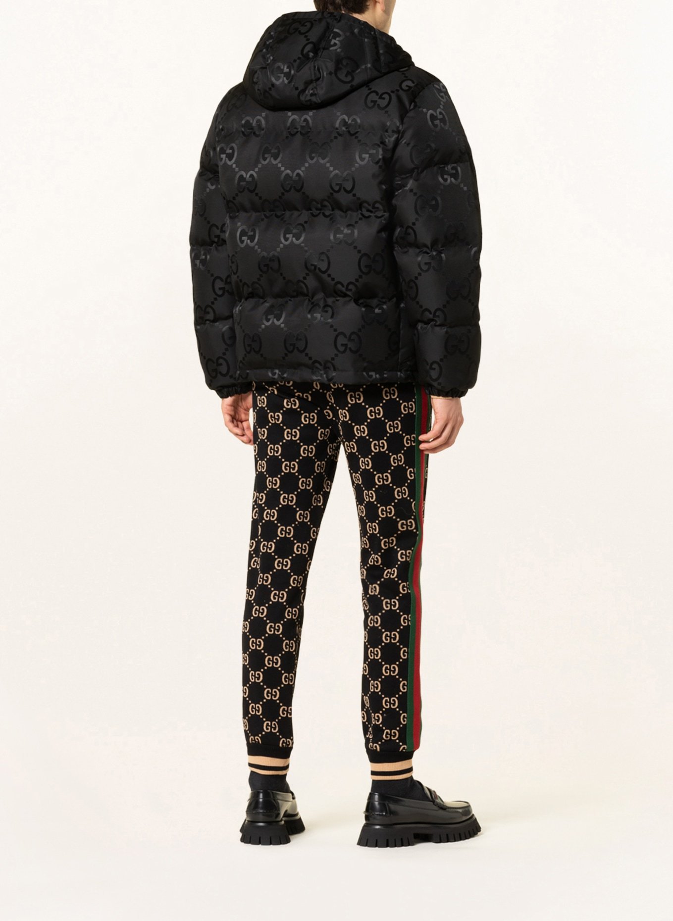 ★GUCCI★ GGジャカード フーデッド ダウンジャケット