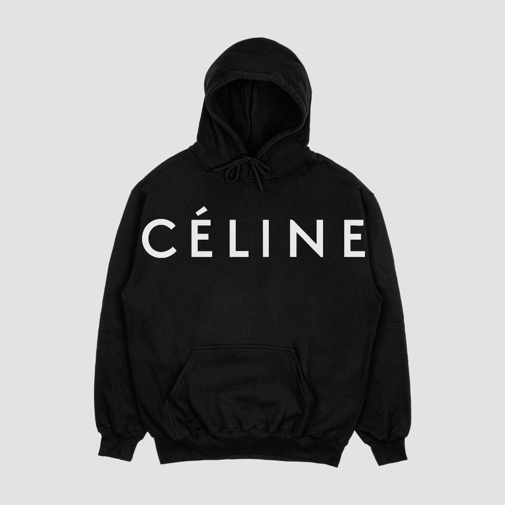 CELINE ハート型アルファベットプリントのパーカー