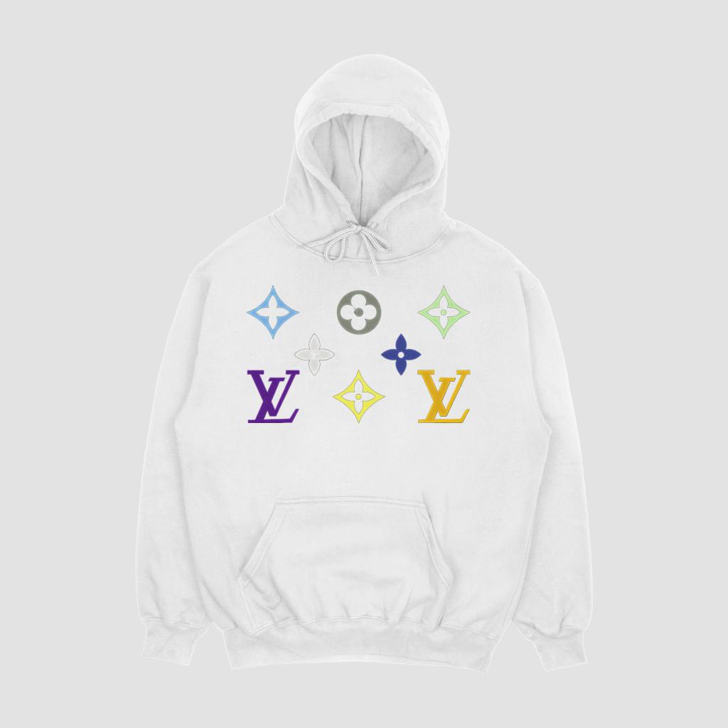 LOUIS VUITTON 定番ロゴアルファベット柄プリントパーカー