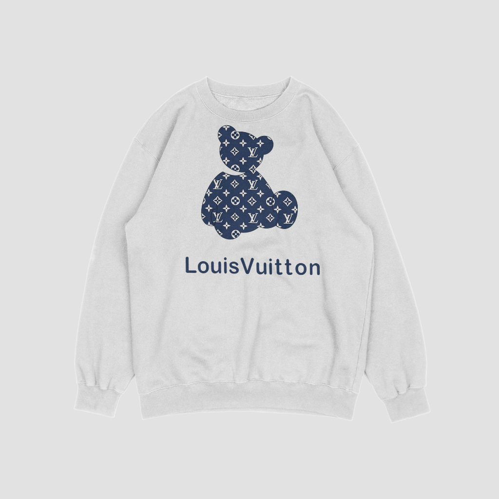LOUIS VUITTON 定番ロゴアルファベット柄プリントスウェット クル