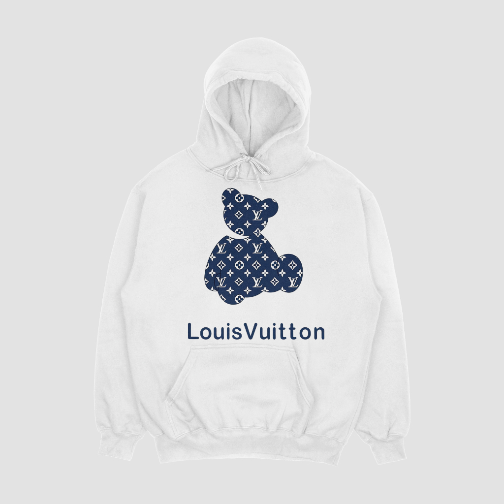 LOUIS VUITTON 定番ロゴアルファベット柄プリントパーカー