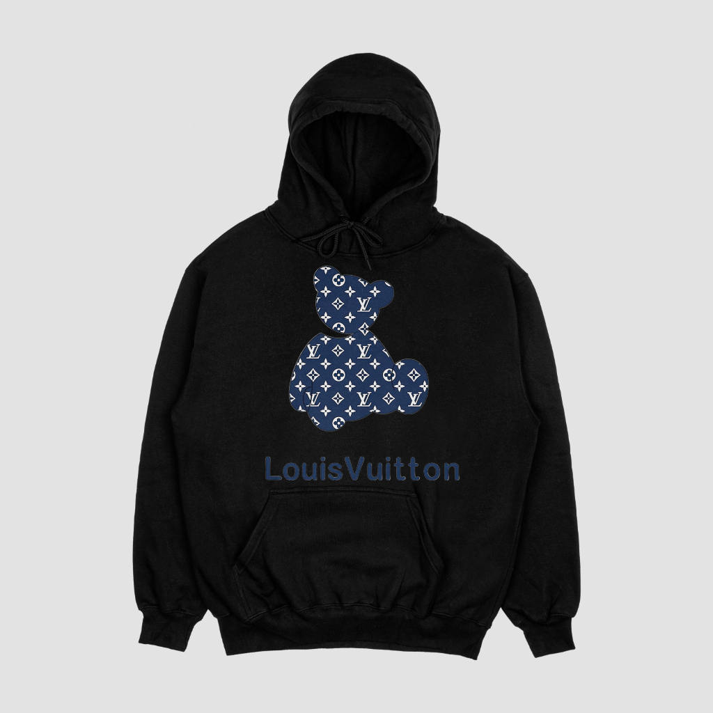 LOUIS VUITTON 定番ロゴアルファベット柄プリントパーカー
