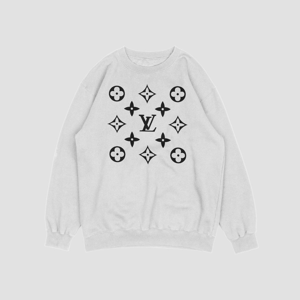 LOUIS VUITTON 定番ロゴアルファベット柄プリントスウェット クル