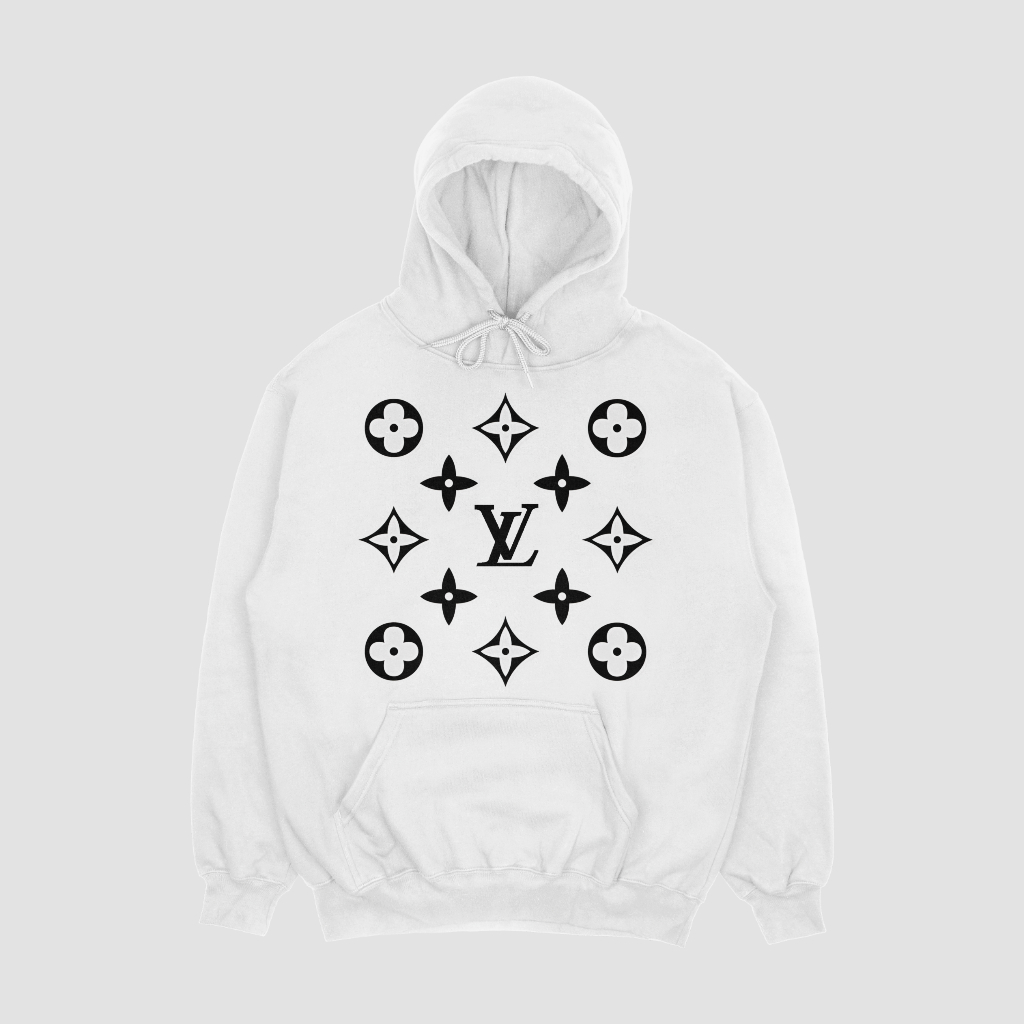 LOUIS VUITTON 定番ロゴアルファベット柄プリントパーカー