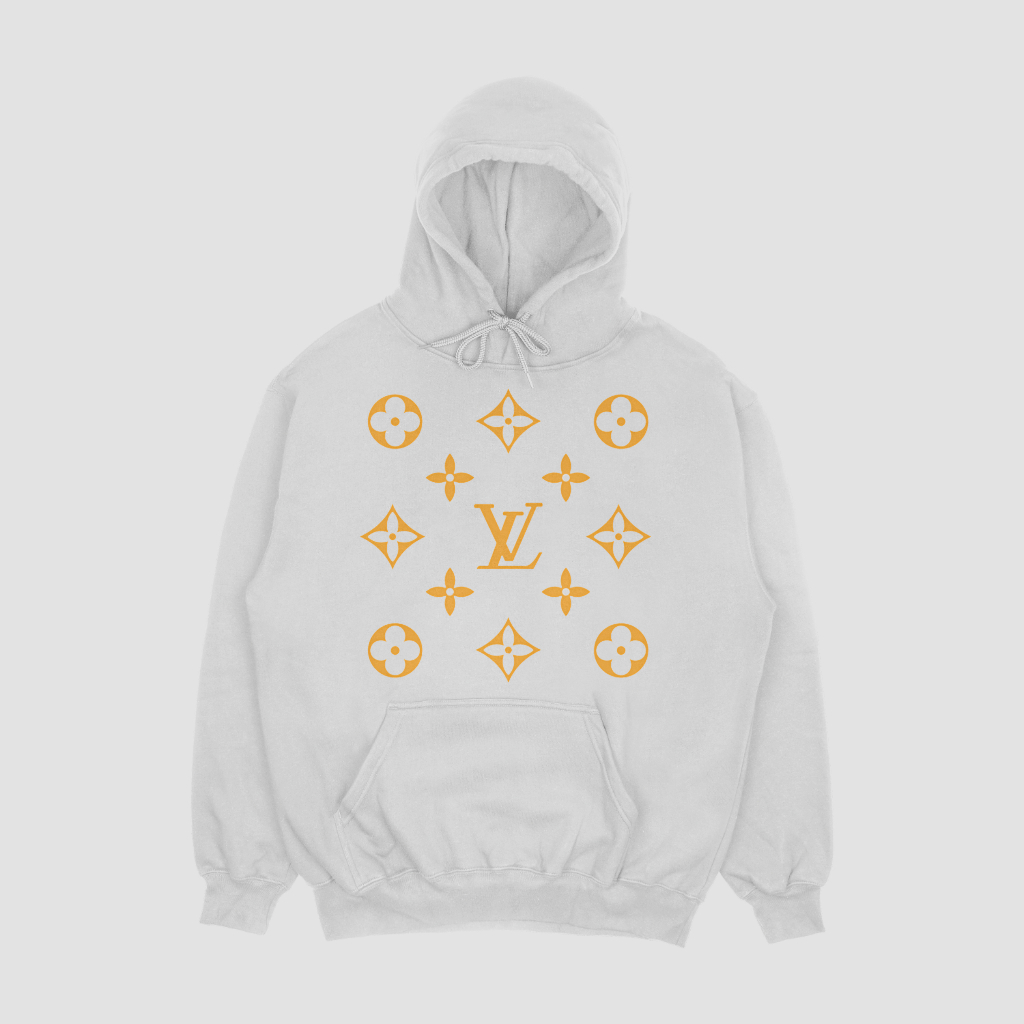 LOUIS VUITTON 定番ロゴアルファベット柄プリントパーカー