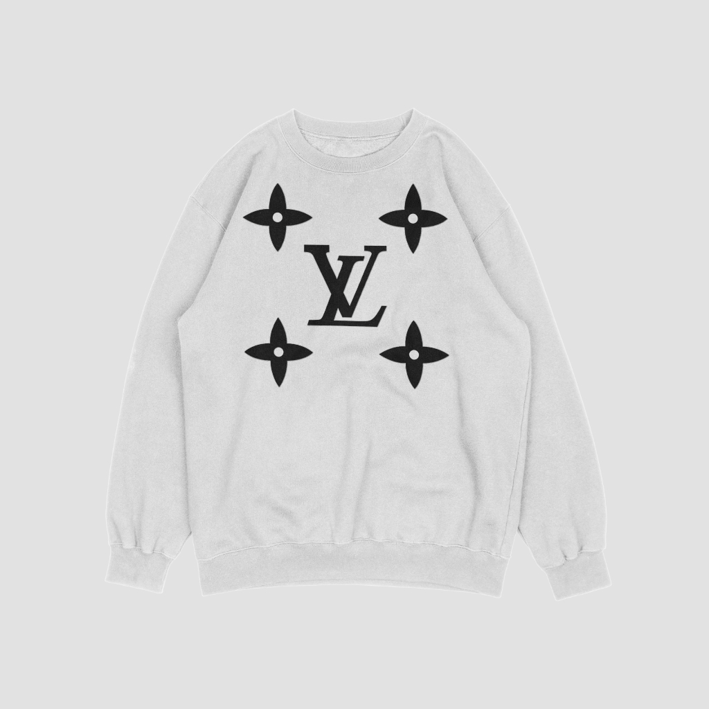 LOUIS VUITTON 定番ロゴアルファベット柄プリントスウェット クル