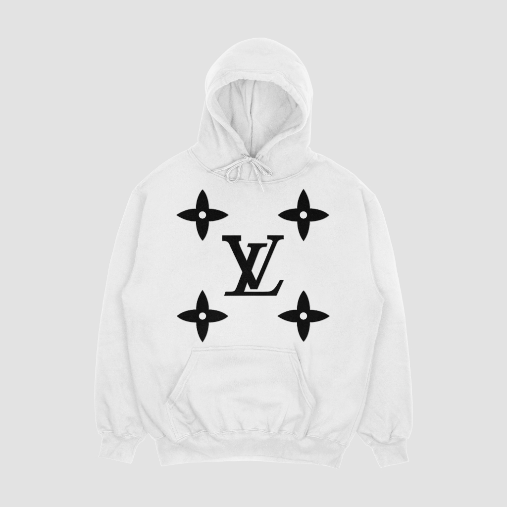 LOUIS VUITTON 定番ロゴアルファベット柄プリントパーカー
