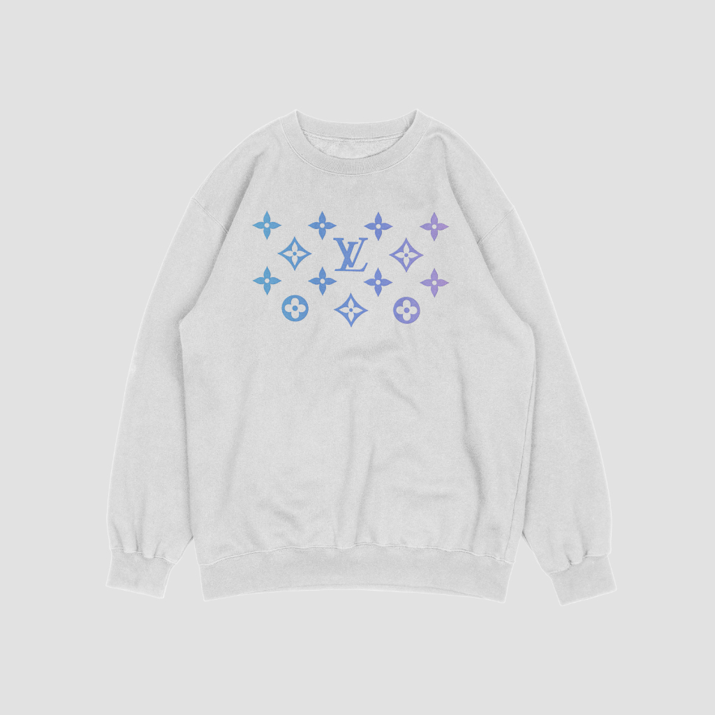 LOUIS VUITTON 定番ロゴアルファベット柄プリントスウェット クル