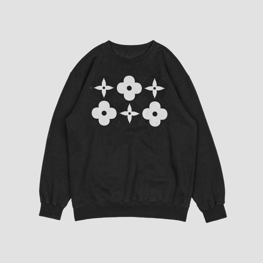 LOUIS VUITTON 定番ロゴアルファベット柄プリントスウェット クル