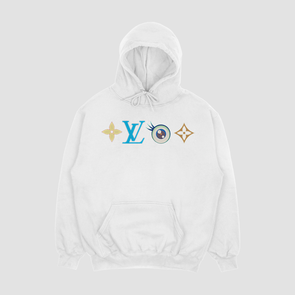 LOUIS VUITTON 定番ロゴアルファベット柄プリントパーカー