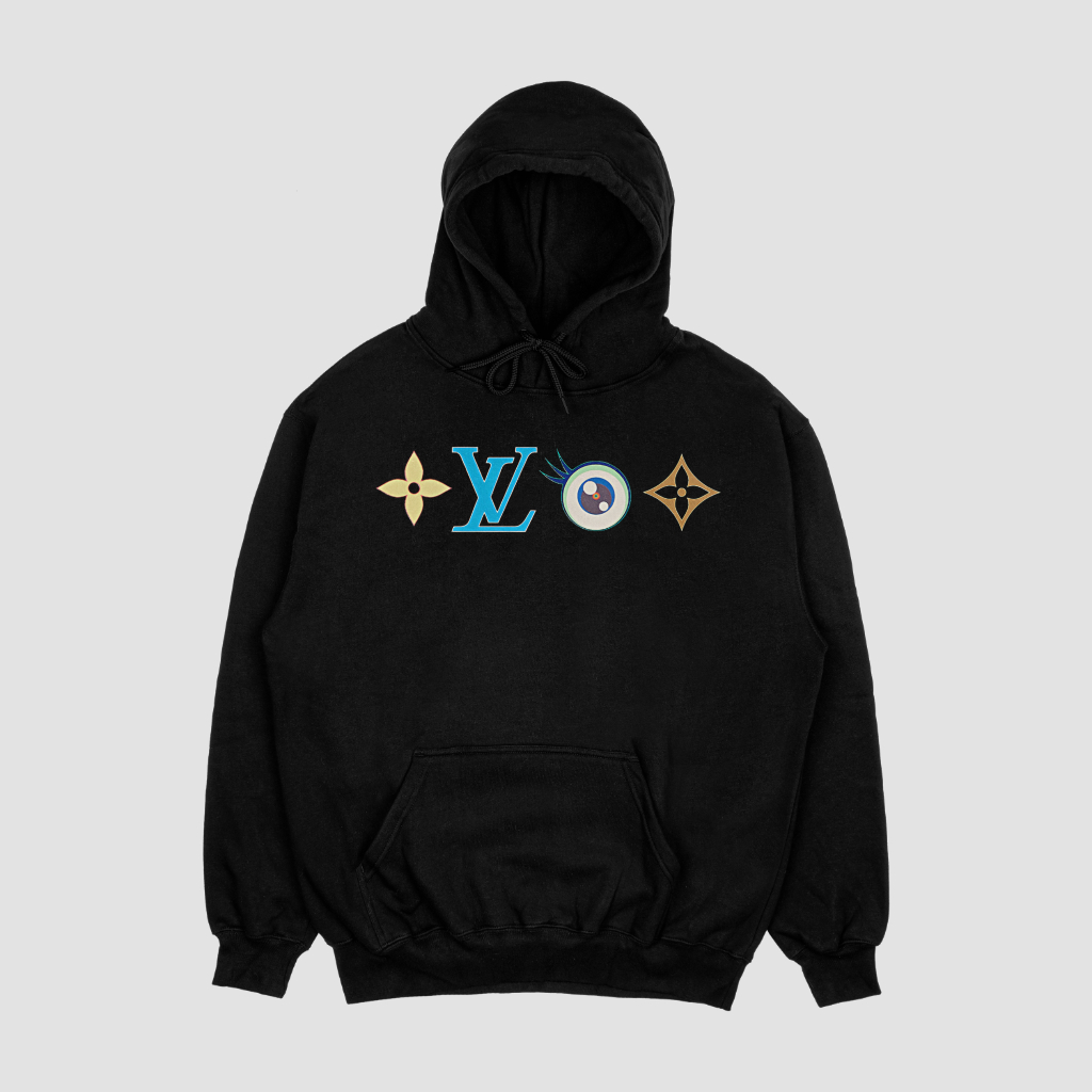 LOUIS VUITTON 定番ロゴアルファベット柄プリントパーカー