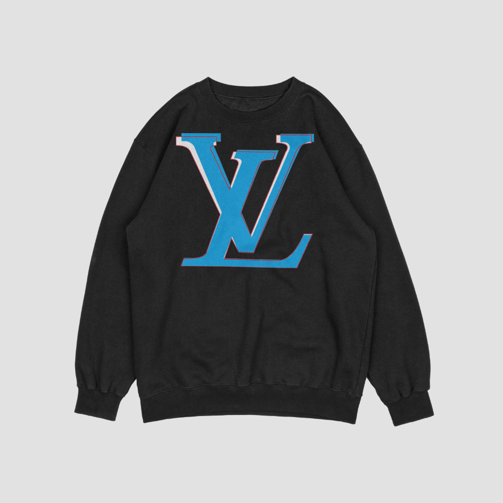 LOUIS VUITTON 定番ロゴアルファベット柄プリントスウェット クル