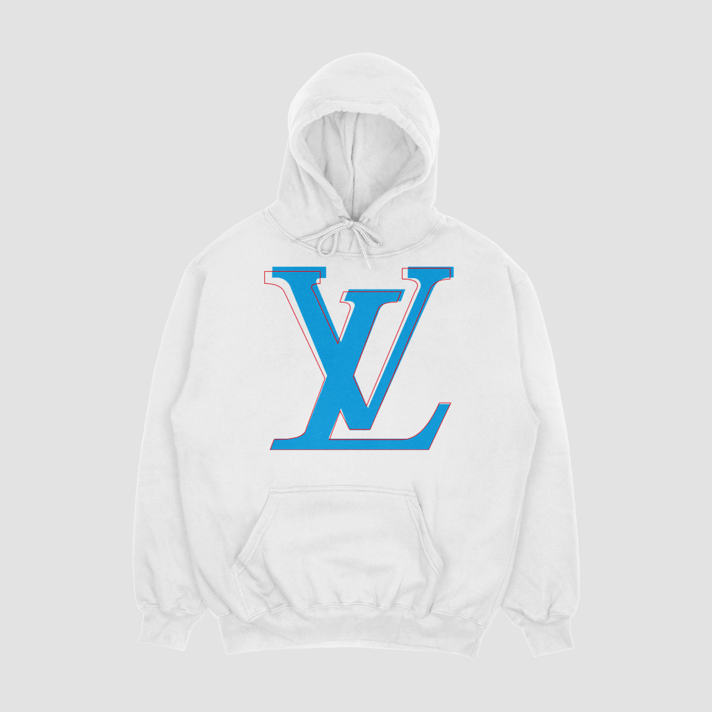 LOUIS VUITTON 定番ロゴアルファベット柄プリントパーカー