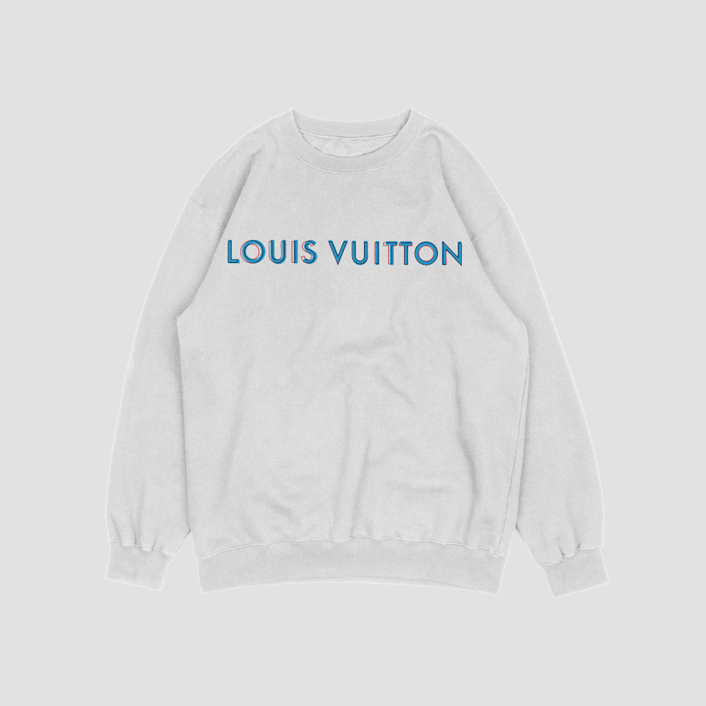 LOUIS VUITTON 定番ロゴアルファベット柄プリントスウェット クル