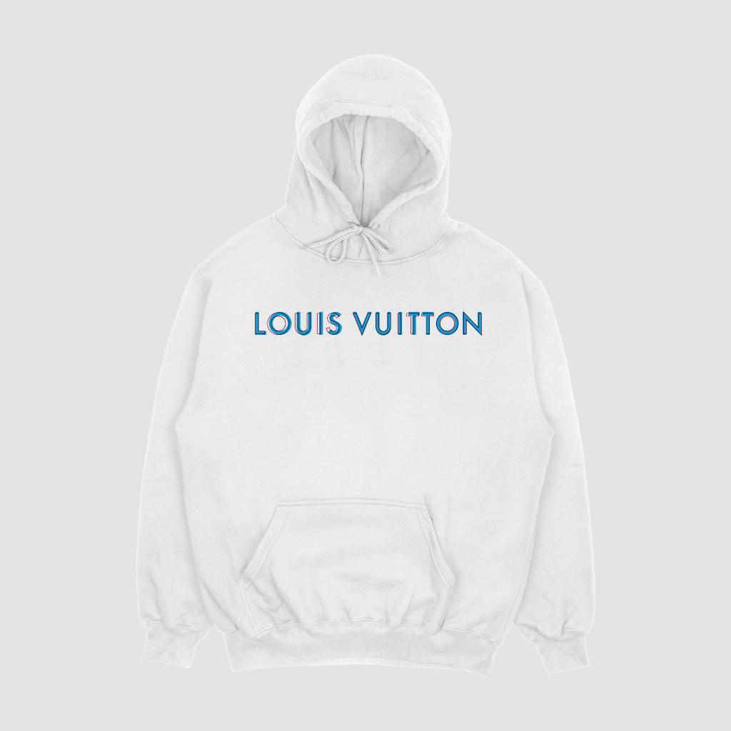 LOUIS VUITTON 定番ロゴアルファベット柄プリントパーカー