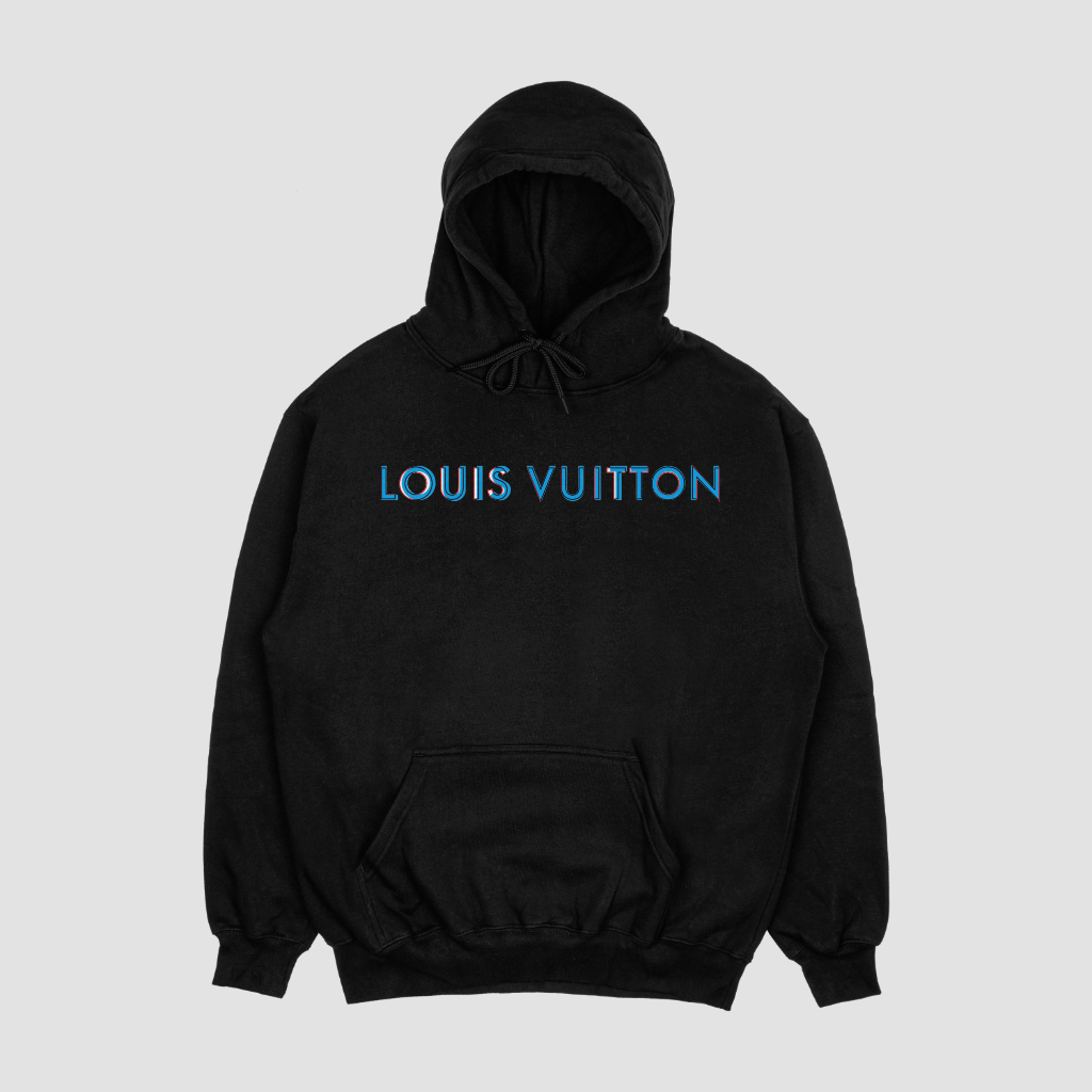 LOUIS VUITTON 定番ロゴアルファベット柄プリントパーカー