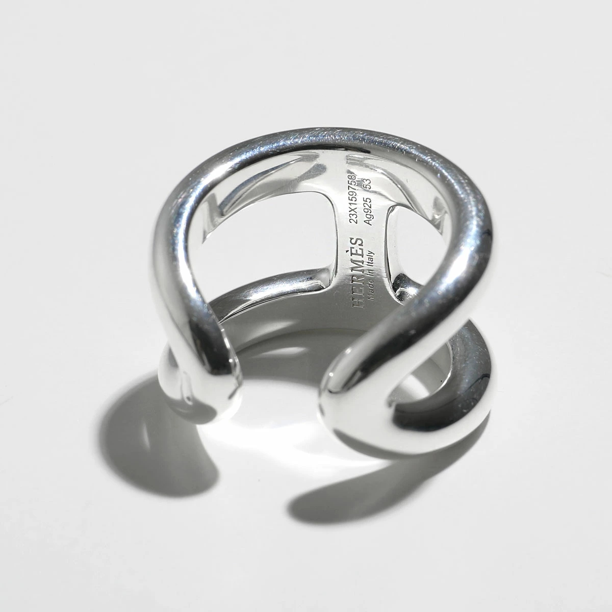 【HERMES】エルメス　オスモズ　Osmose small Ring　シルバー