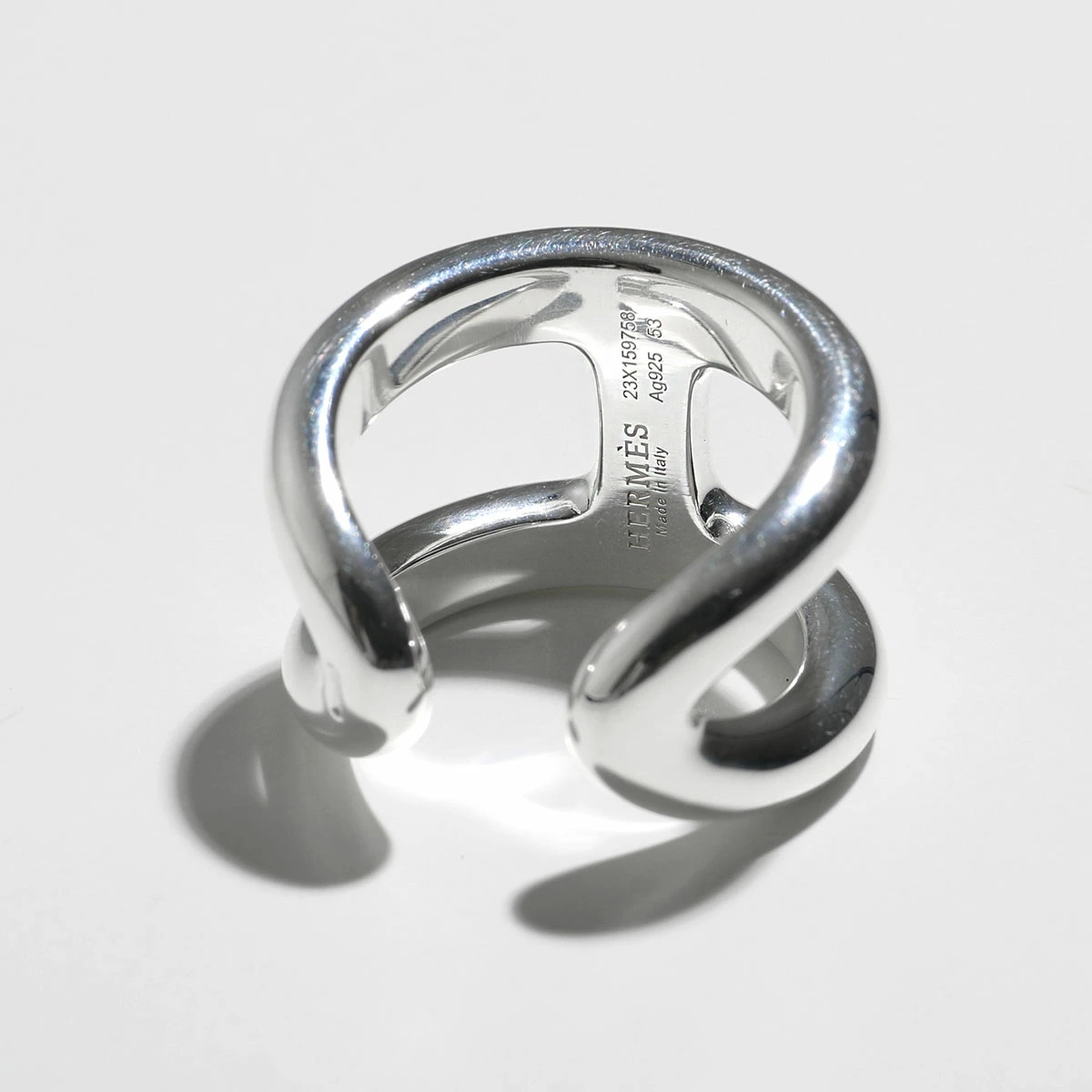 【HERMES】エルメス　オスモズ　Osmose small Ring　シルバー