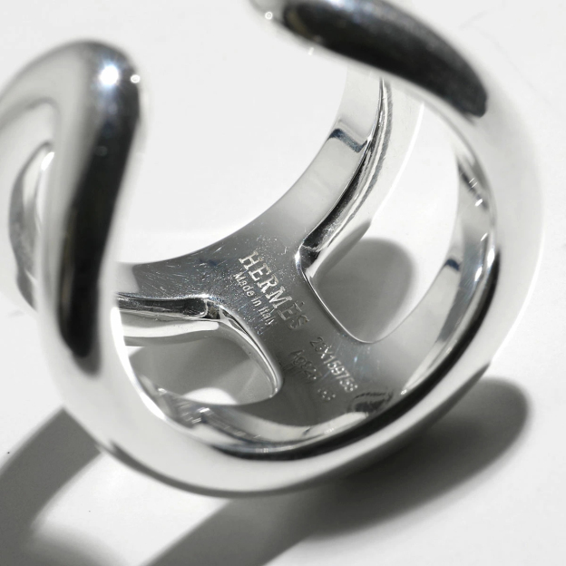 【HERMES】エルメス　オスモズ　Osmose small Ring　シルバー