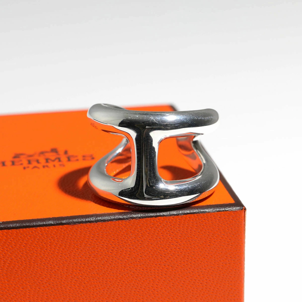 【HERMES】エルメス　オスモズ　Osmose small Ring　シルバー