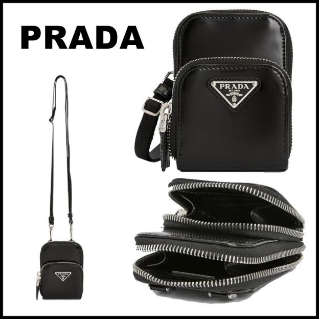 【高品質】PRADA【関税/送料込】★BRUSHED LEATHER ミニクロスバッグ★ - 1