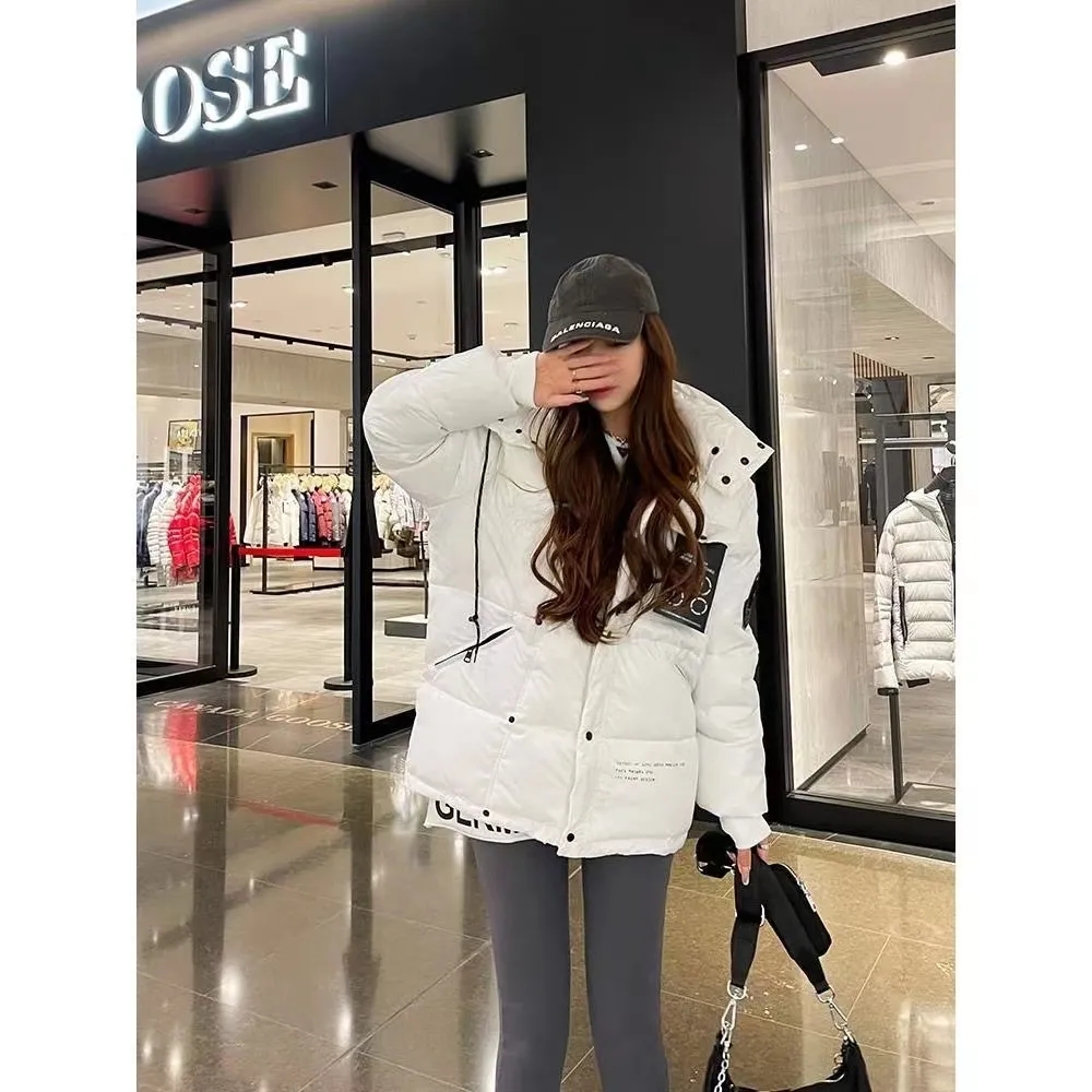 関税負担なし☆Moncler  フード付ダウンジャケット ブラック  ホワイト