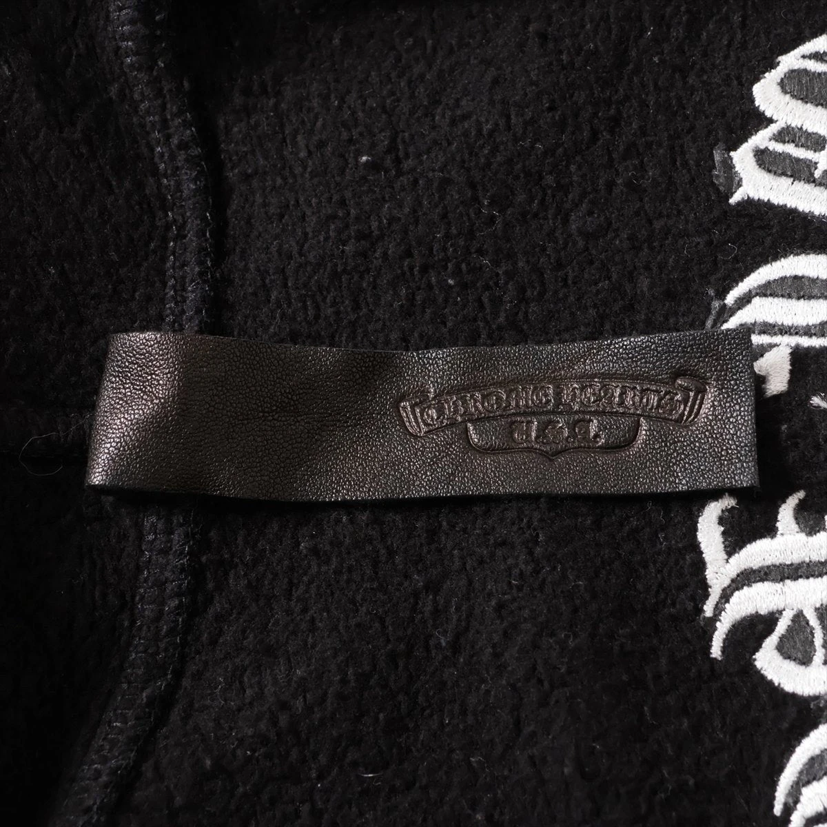 クロムハーツ Y NOT パーカー コットン  ブラック×シルバー セメタリークロス