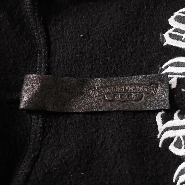 クロムハーツ Y NOT パーカー コットン  ブラック×シルバー セメタリークロス