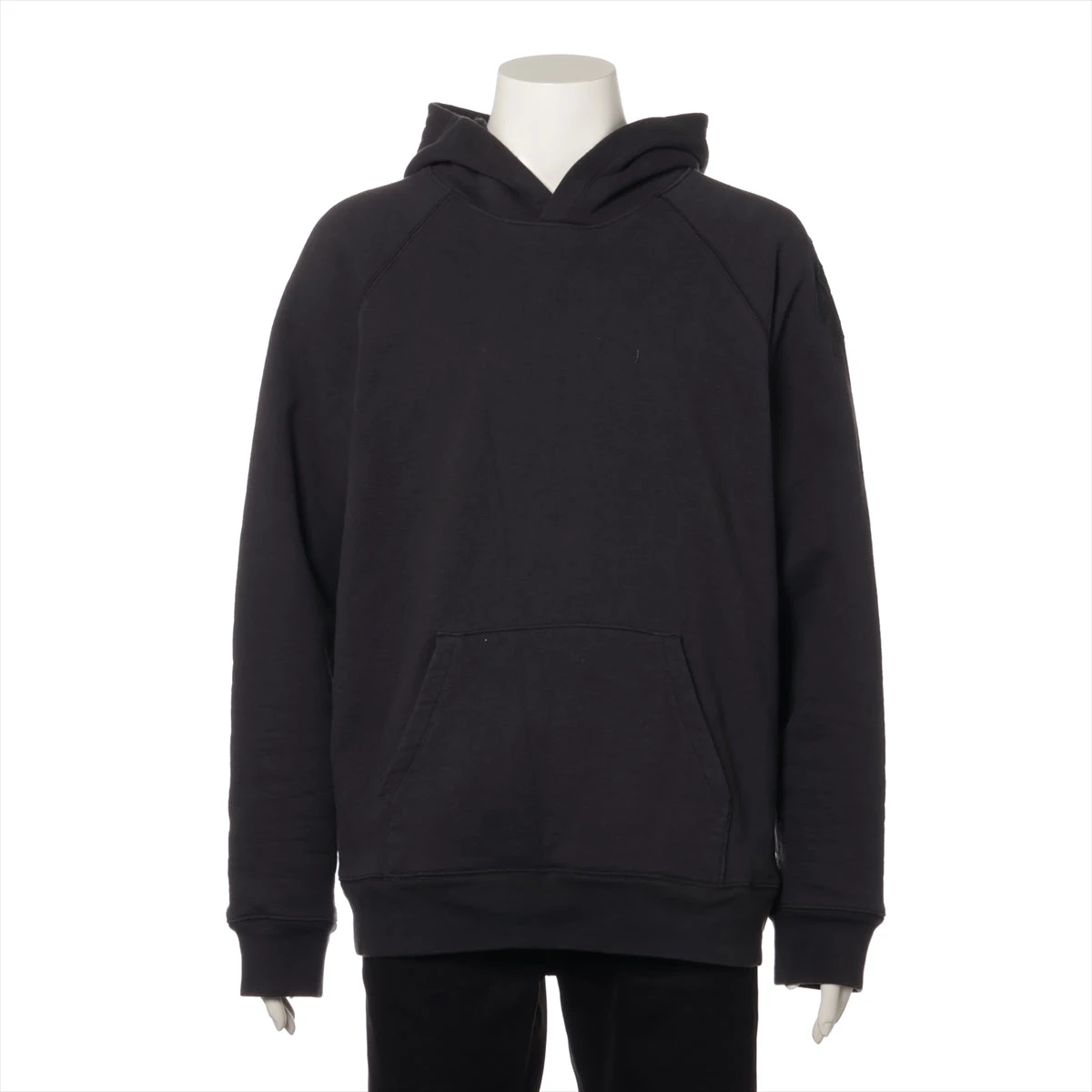 クロムハーツ Y NOT パーカー コットン  ブラック クロスパッチ