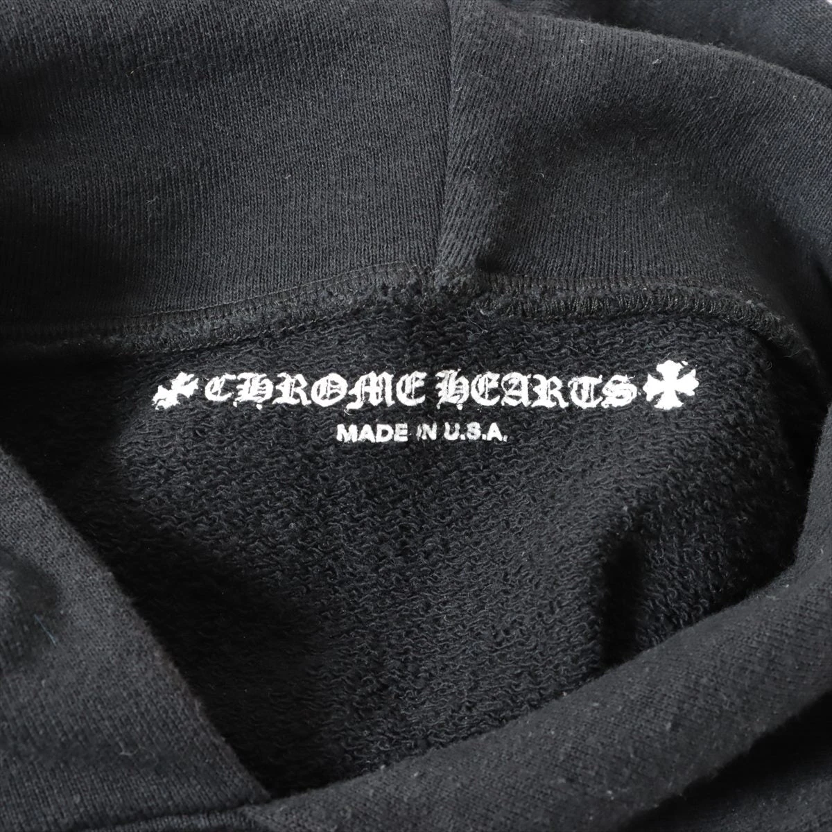 クロムハーツ マッティボーイ パーカー コットン ブラック 星条旗プリント