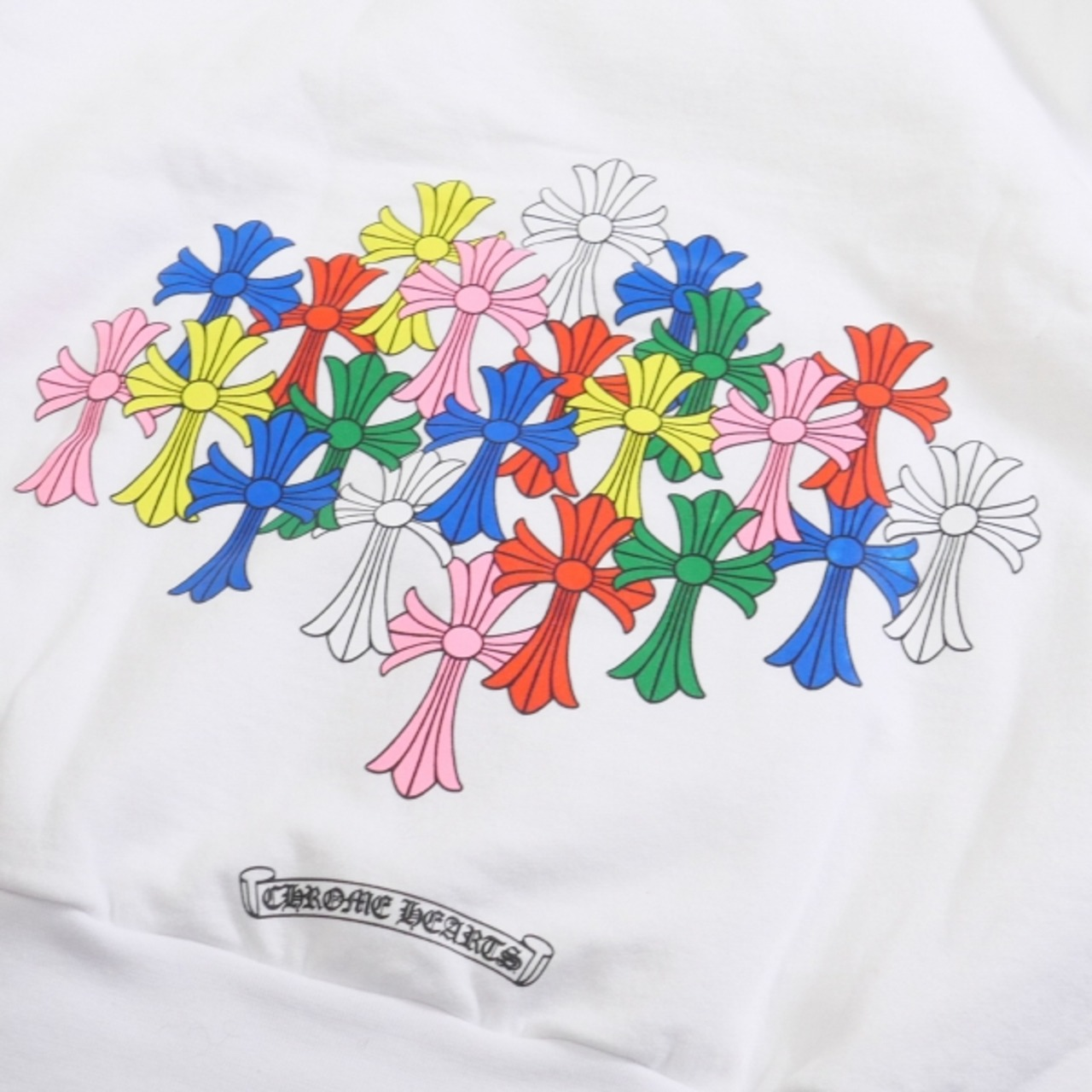 クロムハーツ パーカー コットン  ホワイト マルチセメタリークロス