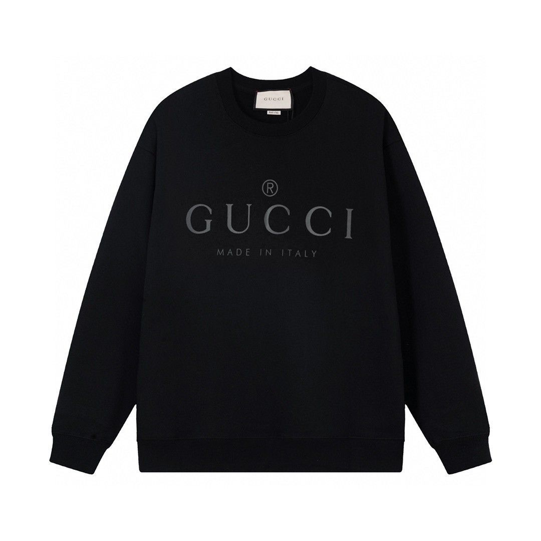 GUCCI  パーカー 長袖  ファッション　丸襟  人気　グーチロゴプリント　