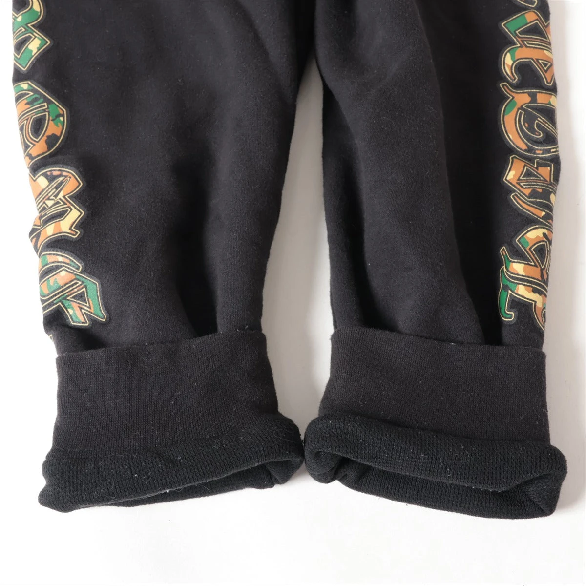 クロムハーツ パーカー コットン ブラック×グリーン カモフラ ホースシュー