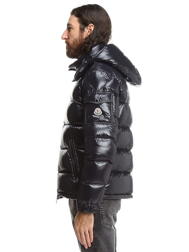 モンクレール ダウン メンズ MONCLER マヤ ブランド ダウンジャケット アウター ジャケット ブルゾン フード着脱 フルジップ Maya 定番 シンプル ショートダウン レギュラーフィット 紺 黒 MCMAYA2