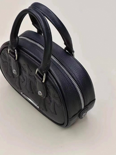 CHROME HEARTS+ セメタリー クロス レザー MINI BAG BLK