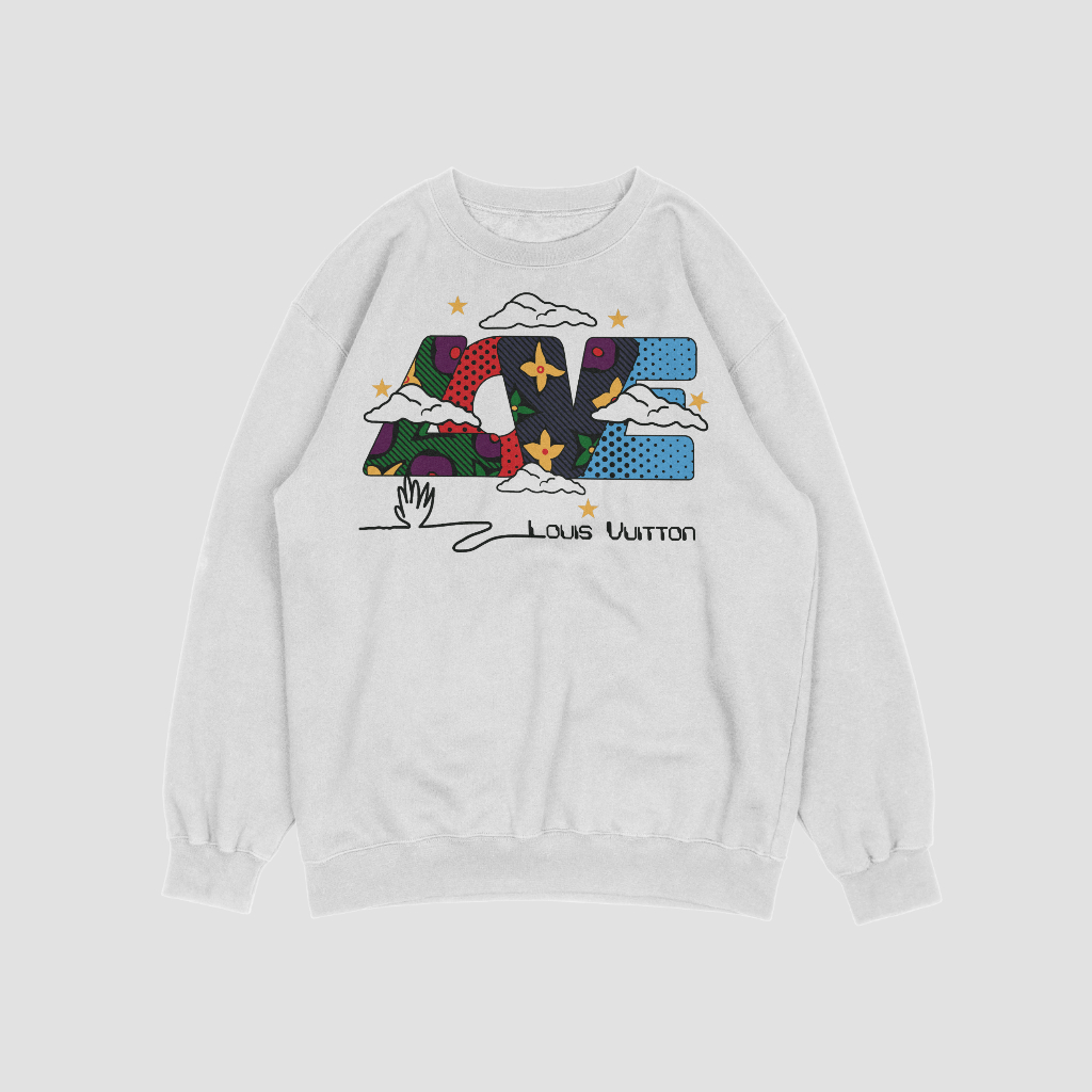 LOUIS VUITTON 連名印紙のスウェット クル