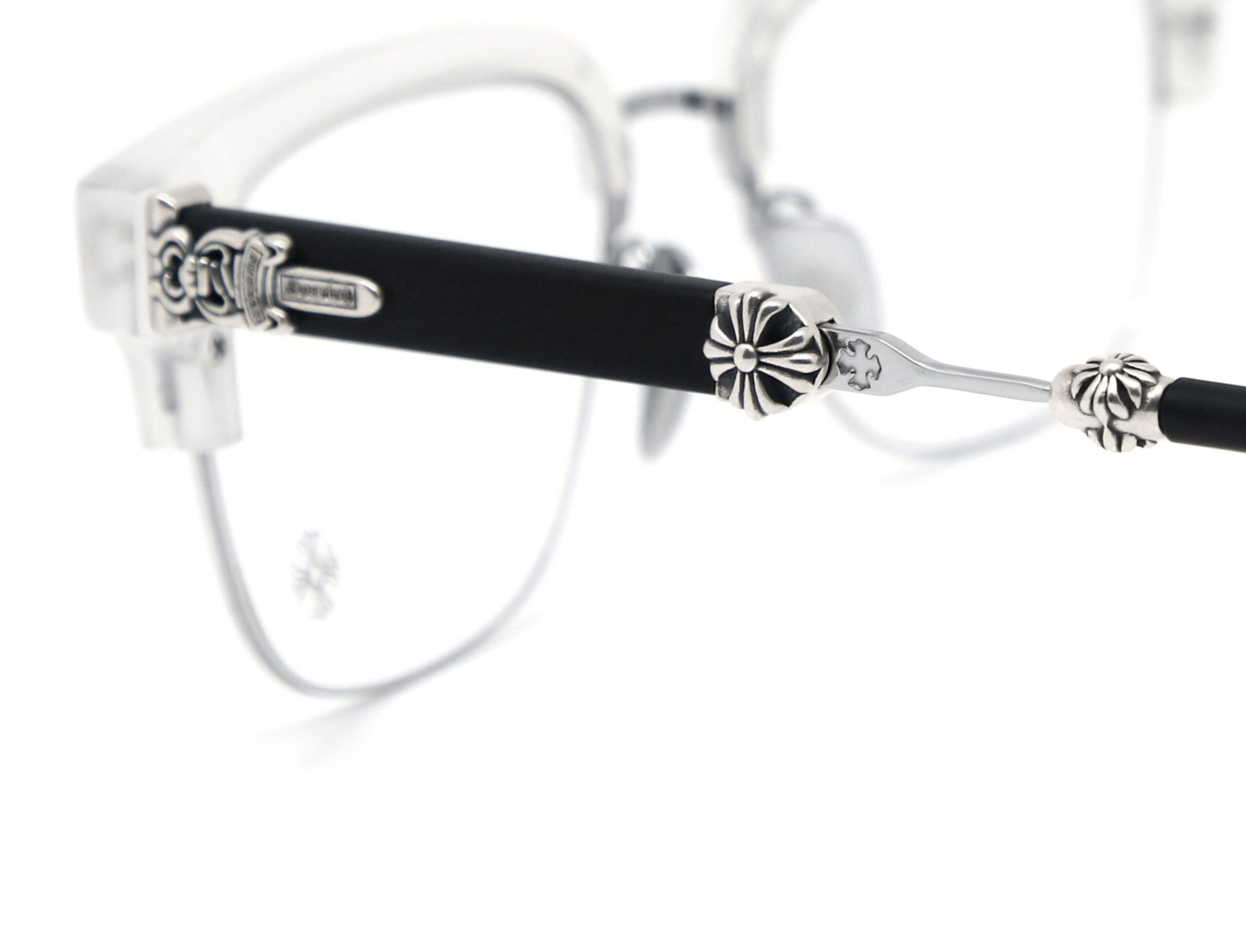 クロムハーツ メガネ度なし 伊達メガネ 眼鏡 メガネフレーム CHROME HEARTS レギュラーフィットウェリントン型 ユニセックス メンズ レディース 紫外線 UVカット ラッピング無料