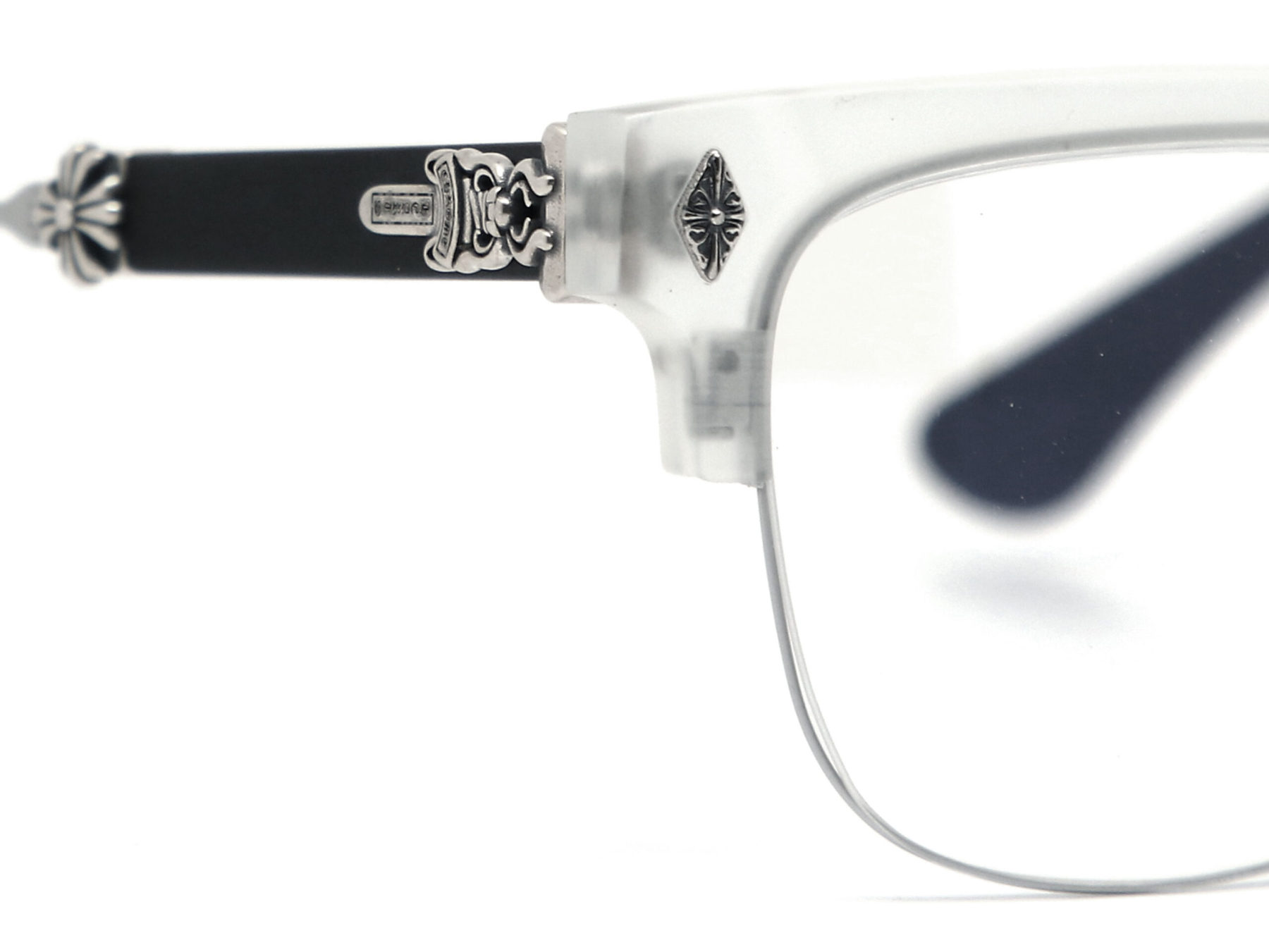 クロムハーツ メガネ度なし 伊達メガネ 眼鏡 メガネフレーム CHROME HEARTS レギュラーフィットウェリントン型 ユニセックス メンズ レディース 紫外線 UVカット ラッピング無料