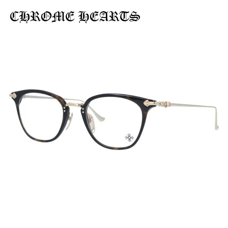 CHROME HEARTS「SHAGASS DT/GP」51サイズ CHクロス装飾 ウェリントン型 メガネフレーム（伊達メガネ）ユニセックス-JAPAN DUTY FREE