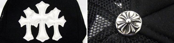 Chrome Heartsクロムハーツ 3セメタリーキャップ ブラック 帽子Chrome Hearts