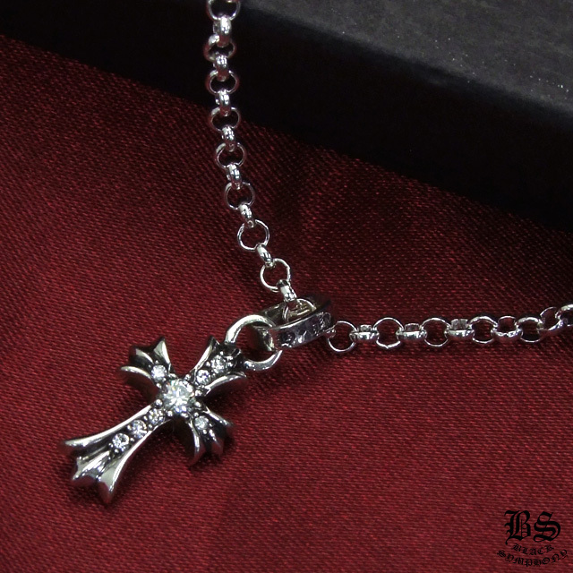 クロムハーツ CHクロスベビーファットチャームwithパヴェダイヤモンド&ロールチェーン20インチセット