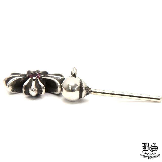 クロムハーツ タイニーE CHプラス ドロップイヤリングwithルビー(ピアス)