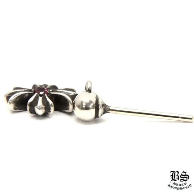 クロムハーツ タイニーE CHプラス ドロップイヤリングwithルビー(ピアス)