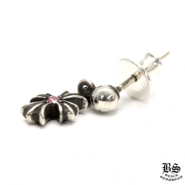 クロムハーツ タイニーE CHプラス ドロップイヤリングwithルビー(ピアス)